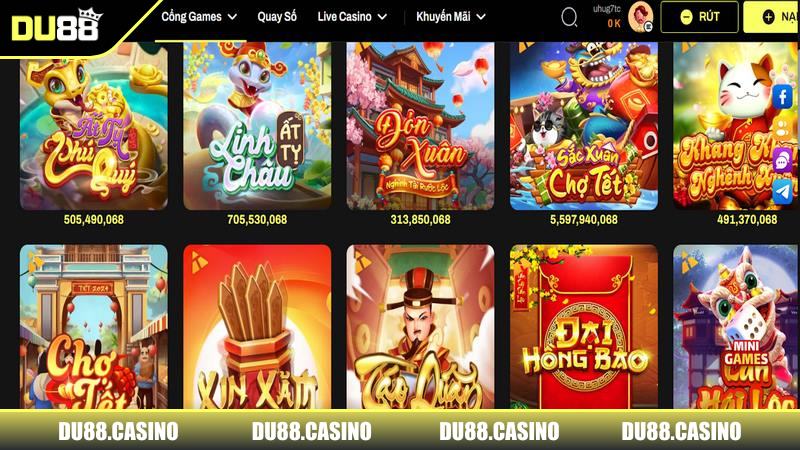 DU88 cung cấp nhiều game nổ hũ hấp dẫn