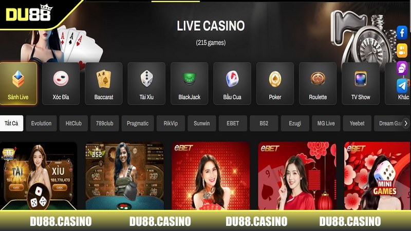 Live casino DU88 là gì?